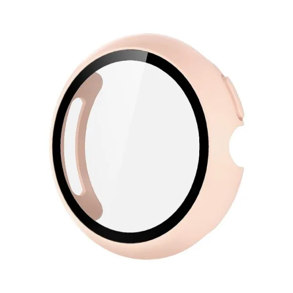 PC FULL COVER Plastový kryt so sklom pre Google Pixel Watch 4 41mm svetloružový