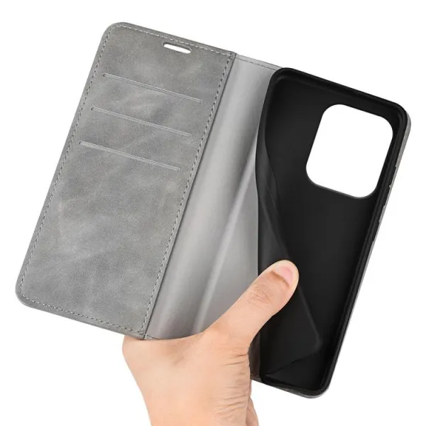 MAGNETIC Zaklápací kryt pre Xiaomi Redmi 15C / Redmi 15C 5G šedý