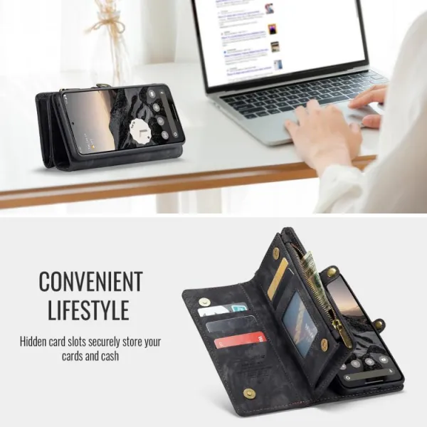 WALLET Ochranný kryt s peňaženkou 2v1 pre Google Pixel 10 / Google Pixel 10 Pro čierny