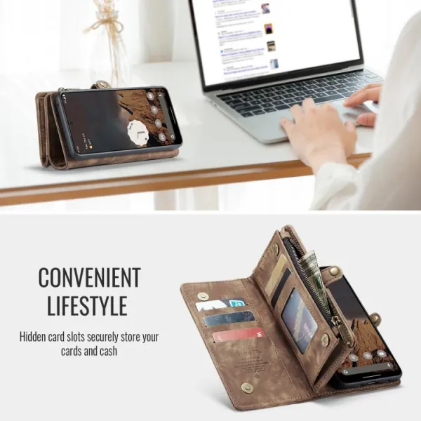 WALLET Ochranný kryt s peňaženkou 2v1 pre Google Pixel 10 / Google Pixel 10 Pro hnedý