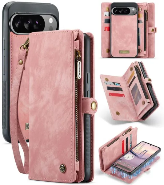 WALLET Ochranný kryt s peňaženkou 2v1 pre Google Pixel 10 Pro XL ružový