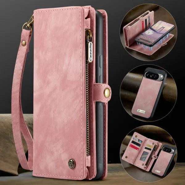 WALLET Ochranný kryt s peňaženkou 2v1 pre Google Pixel 10 Pro XL ružový