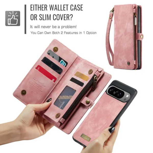 WALLET Ochranný kryt s peňaženkou 2v1 pre Google Pixel 10 Pro XL ružový