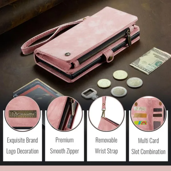 WALLET Ochranný kryt s peňaženkou 2v1 pre Google Pixel 10 / Google Pixel 10 Pro ružový