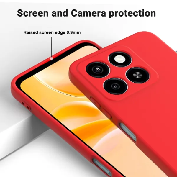 RUBBER Ochranný kryt pre ZTE Blade A35 červený