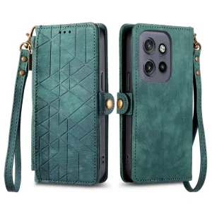 GEOM Peňaženkové puzdro pre Motorola Edge 60 Neo / 50 Neo / ThinkPhone 25 zelené