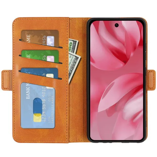 SIDE Peňaženkové puzdro pre Google Pixel 10 / Google Pixel 10 Pro svetlohnedé
