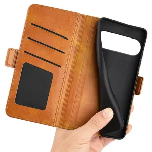 SIDE Peňaženkové puzdro pre Google Pixel 10 / Google Pixel 10 Pro svetlohnedé