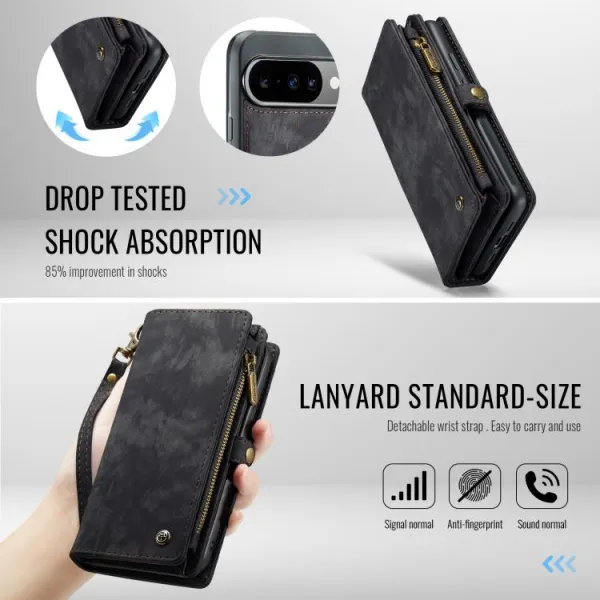 WALLET Ochranný kryt s peňaženkou 2v1 pre Google Pixel 10 / Google Pixel 10 Pro čierny