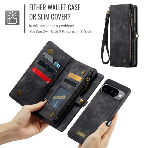 WALLET Ochranný kryt s peňaženkou 2v1 pre Google Pixel 10 / Google Pixel 10 Pro čierny