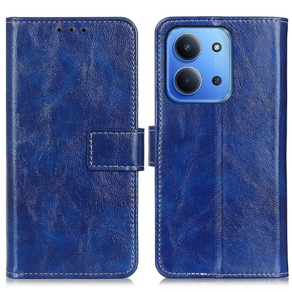 RETRO Peňaženkový obal Xiaomi Redmi 15C / Redmi 15C 5G modrý