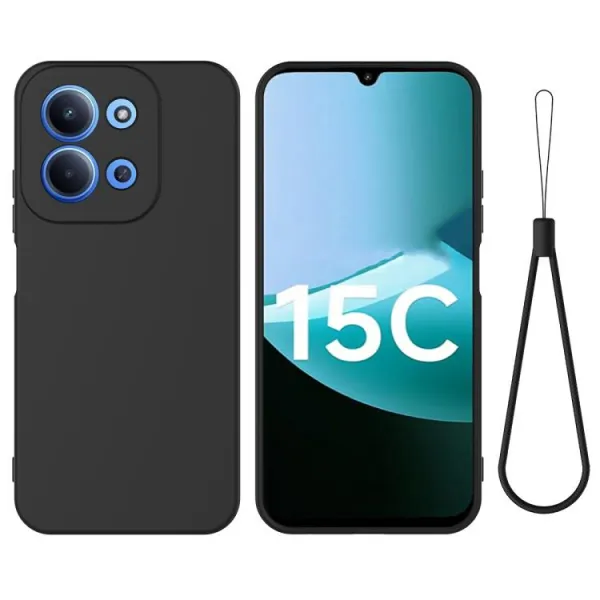 RUBBER Ochranný kryt pre Xiaomi Redmi 15C / Redmi 15C 5G čierny