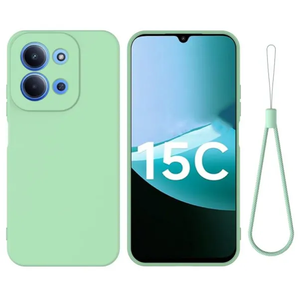 RUBBER Ochranný kryt pre Xiaomi Redmi 15C / Redmi 15C 5G zelený