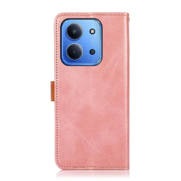KHAZNEH DUAL-COLOR Peňaženkový kryt pre Xiaomi Redmi 15C / Redmi 15C 5G ružový