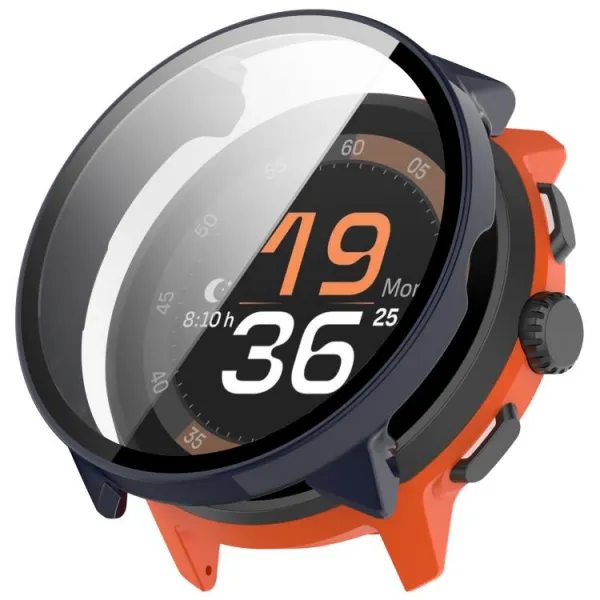 PC FULL COVER Plastový kryt so sklom pre Suunto Run modrý