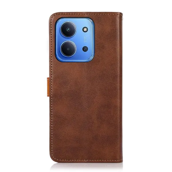KHAZNEH DUAL-COLOR Peňaženkový kryt pre Xiaomi Redmi 15C / Redmi 15C 5G hnedý