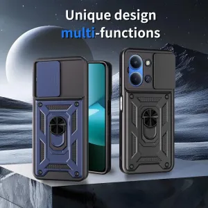 RING CAMERA Kryt s držiakom pre Xiaomi Redmi 15C / Redmi 15C 5G modrý