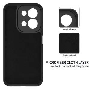 RUBBER Ochranný obal pre POCO C85 čierny