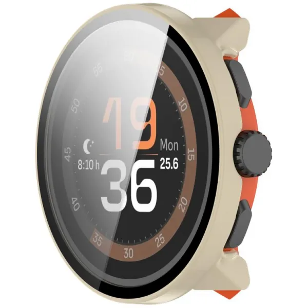 PC FULL COVER Plastový kryt so sklom pre Suunto Run IVORY