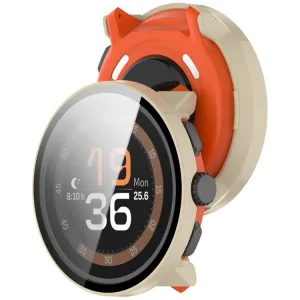 PC FULL COVER Plastový kryt so sklom pre Suunto Run IVORY