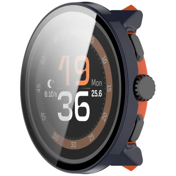 PC FULL COVER Plastový kryt so sklom pre Suunto Run modrý