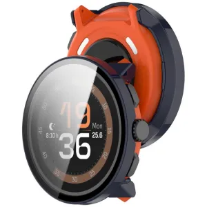PC FULL COVER Plastový kryt so sklom pre Suunto Run modrý