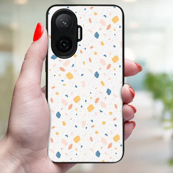 MY ART Ochranný kryt pre Xiaomi Poco F7 ORANGE TERRAZZO (165)