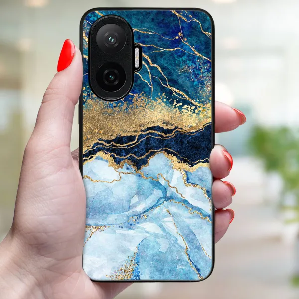MY ART Ochranný kryt pre Xiaomi Poco F7 BLUE MARBLE (141)