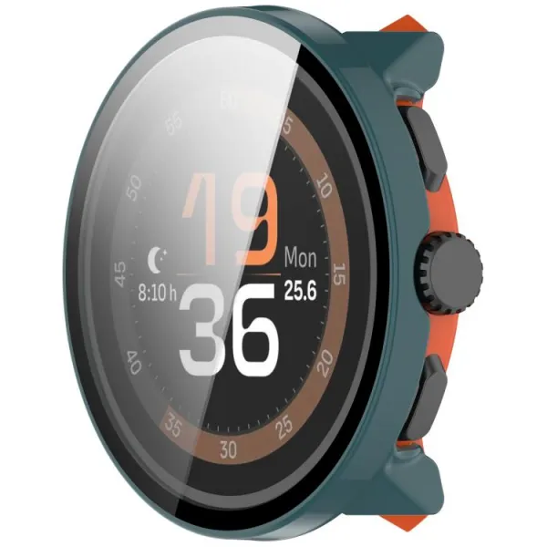 PC FULL COVER Plastový kryt so sklom pre Suunto Run zelený