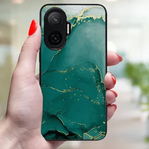 MY ART Ochranný kryt pre Xiaomi Poco F7 GREEN MARBLE (145)