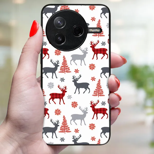 MY ART Kryt s vianočným dizajnom Xiaomi Poco F7 Pro DEER (068)
