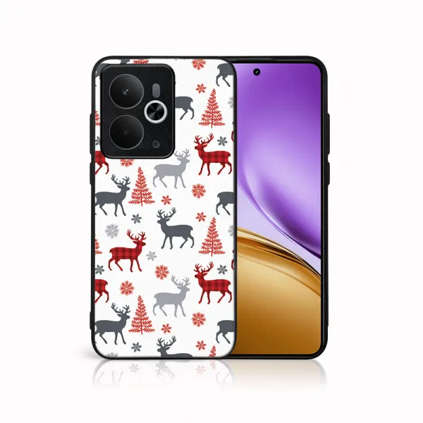 MY ART Kryt s vianočným dizajnom Realme 14 5G DEER (068)