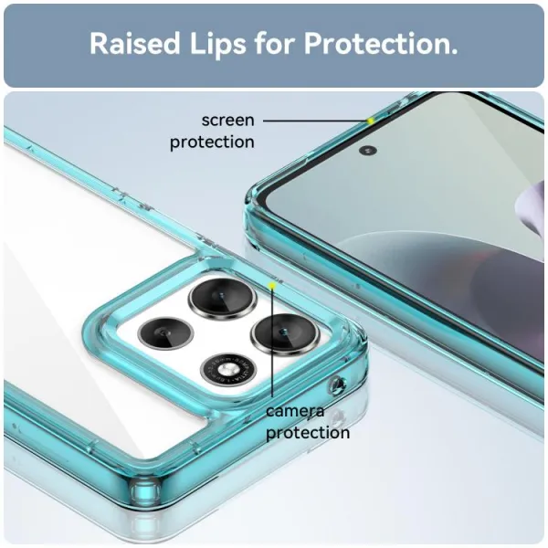 CRYSTAL Ochranný kryt pre Motorola Moto G56 5G tyrkysový