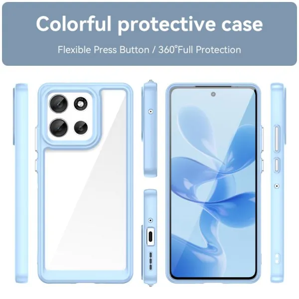 CRYSTAL Ochranný kryt pre Motorola Moto G86 5G modrý