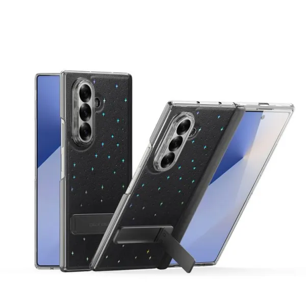 DUX STEX Obal s trblietkami pre Samsung Galaxy Z Fold7 5G čierny