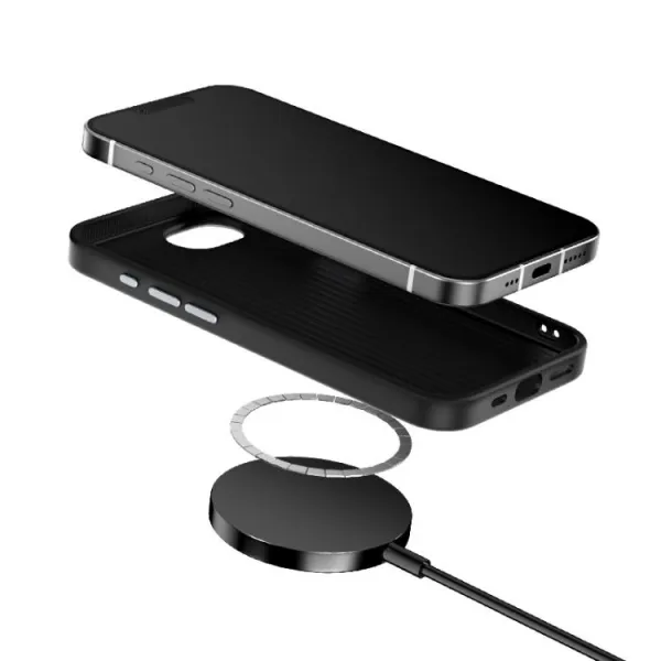 ABEEL RELIEF Ochranný obal pre Apple iPhone 16e / iPhone 17e CARBON BLACK