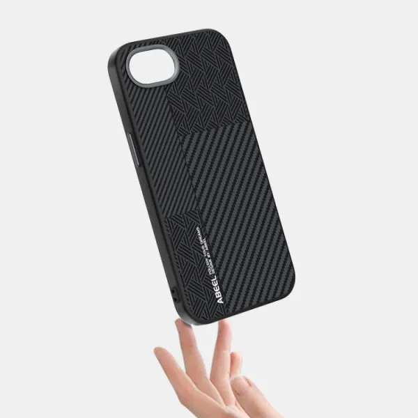 ABEEL RELIEF Ochranný obal pre Apple iPhone 16e / iPhone 17e CARBON BLACK
