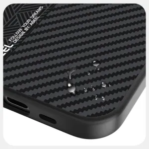 ABEEL RELIEF Ochranný obal pre Apple iPhone 16e / iPhone 17e CARBON BLACK