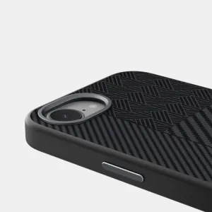 ABEEL RELIEF Ochranný obal pre Apple iPhone 16e / iPhone 17e CARBON BLACK