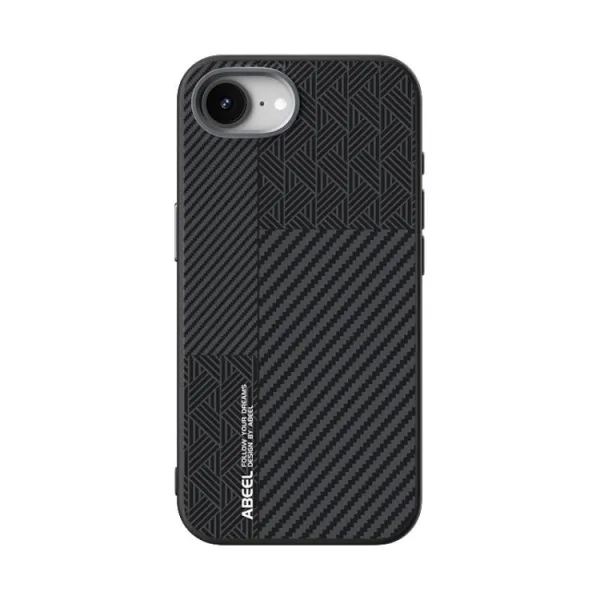 ABEEL RELIEF Ochranný obal pre Apple iPhone 16e / iPhone 17e CARBON BLACK