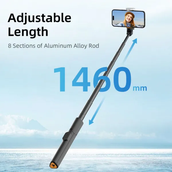 TECH-PROTECT L09S Selfie tyč so statívom BLACK