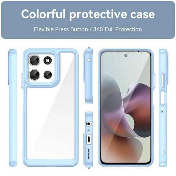 CRYSTAL Ochranný kryt pre Motorola Moto G56 5G modrý
