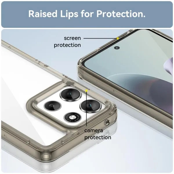CRYSTAL Ochranný kryt pre Motorola Moto G56 5G šedý