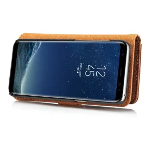 DG.MING Peňaženkový obal 2v1 Samsung Galaxy S8 hnedý