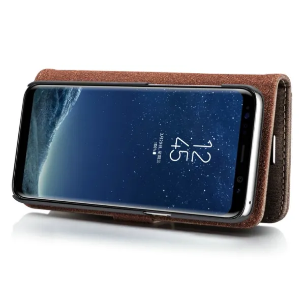 DG.MING Peňaženkový obal 2v1 Samsung Galaxy S8 šedý