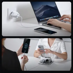JOYROOM JR-TCL05 45W GaN Sieťová nabíjačka s káblom USB-C biela