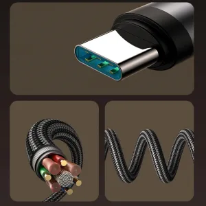 JOYROOM S-A56 EnjoyX 90° Kábel USB-C / USB-C 60W 1.2m čierny