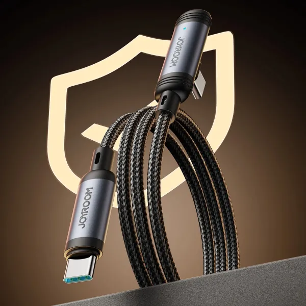 JOYROOM S-A56 EnjoyX 90° Kábel USB-C / USB-C 60W 1.2m čierny