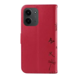 ART DANDELION Peňaženkové puzdro pre Xiaomi Redmi 15C / Redmi 15C 5G červené