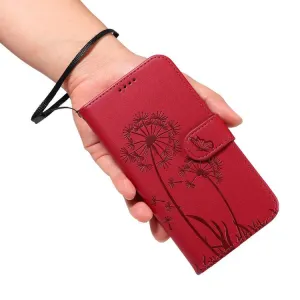 ART DANDELION Peňaženkové puzdro pre Xiaomi Redmi 15C / Redmi 15C 5G červené